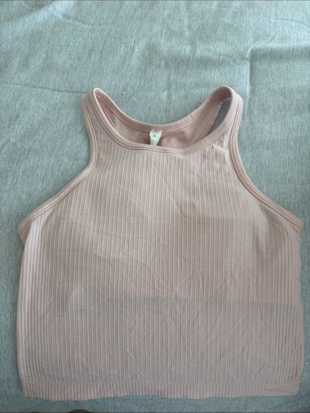 lululemon athletica Ribbed High-Neck Crop Tank - Light Pink